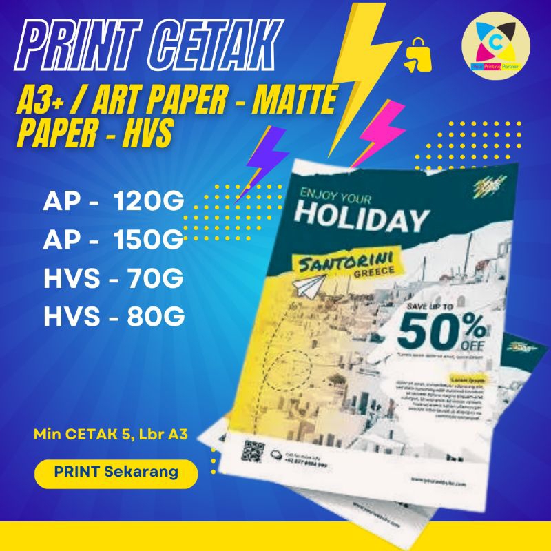 

PRINT CETAK Art Paper, Matte Paper, HVS A3+