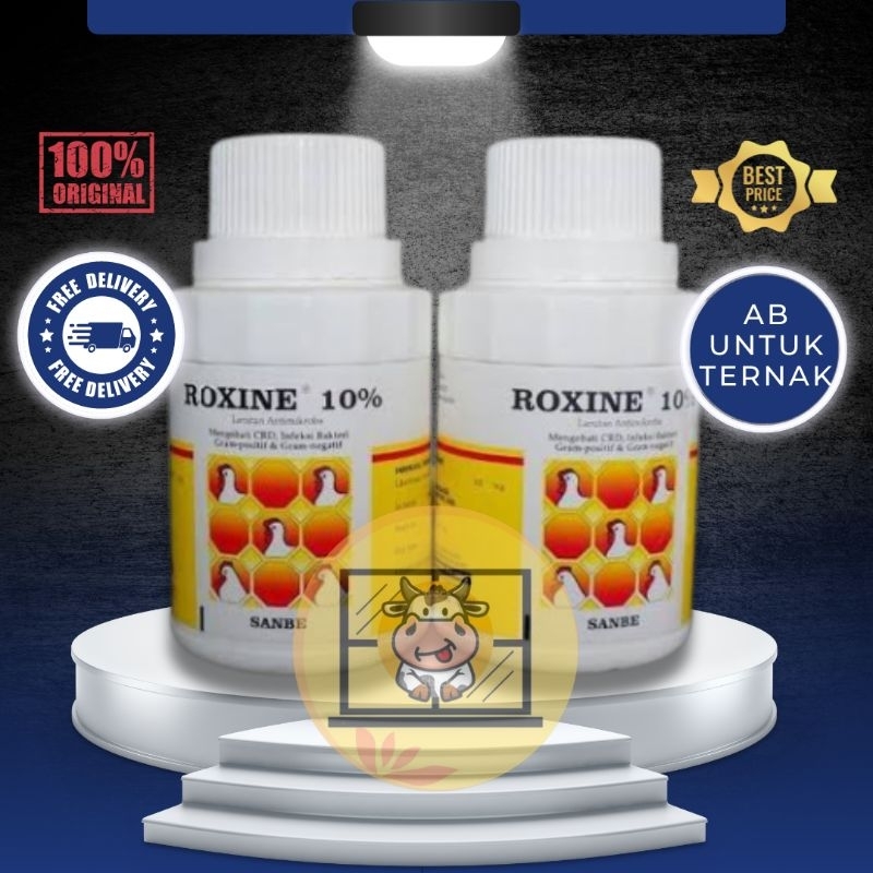 ROXINE 10% ORAL 100 ML - Antibiotik Pernafasan, CRD, Snot Dan Spektrum Luas.