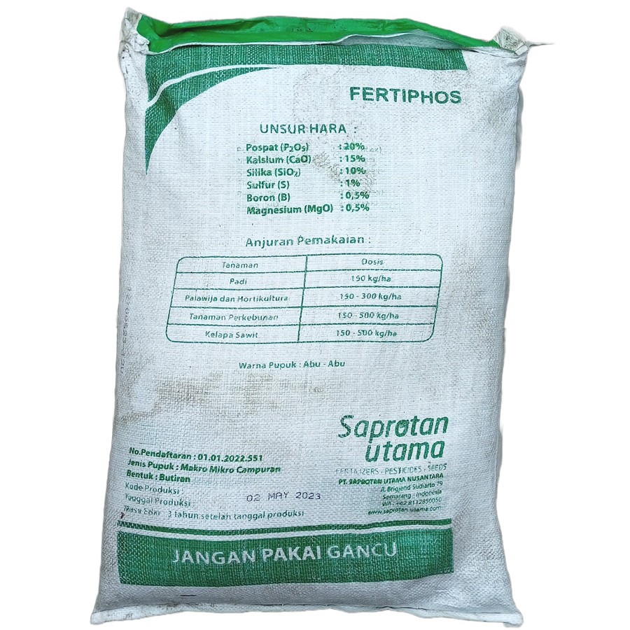 Fertiphos Hijau 25 Kg Kecil Pupuk Fosfat Pak Tani