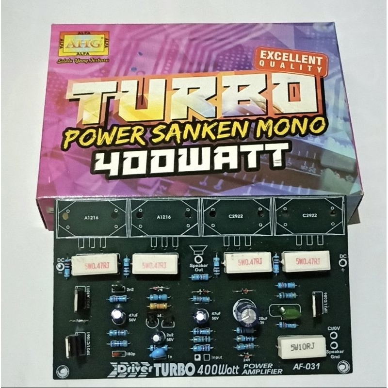 Kit Driver Turbo Power Amplifier Mono 400W Safari Mono Excellen AHG ALFA AF-031
