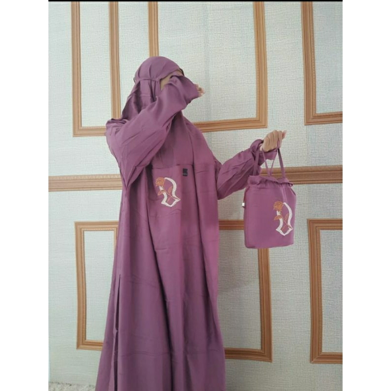 Mukena Terompah Motif Bunga