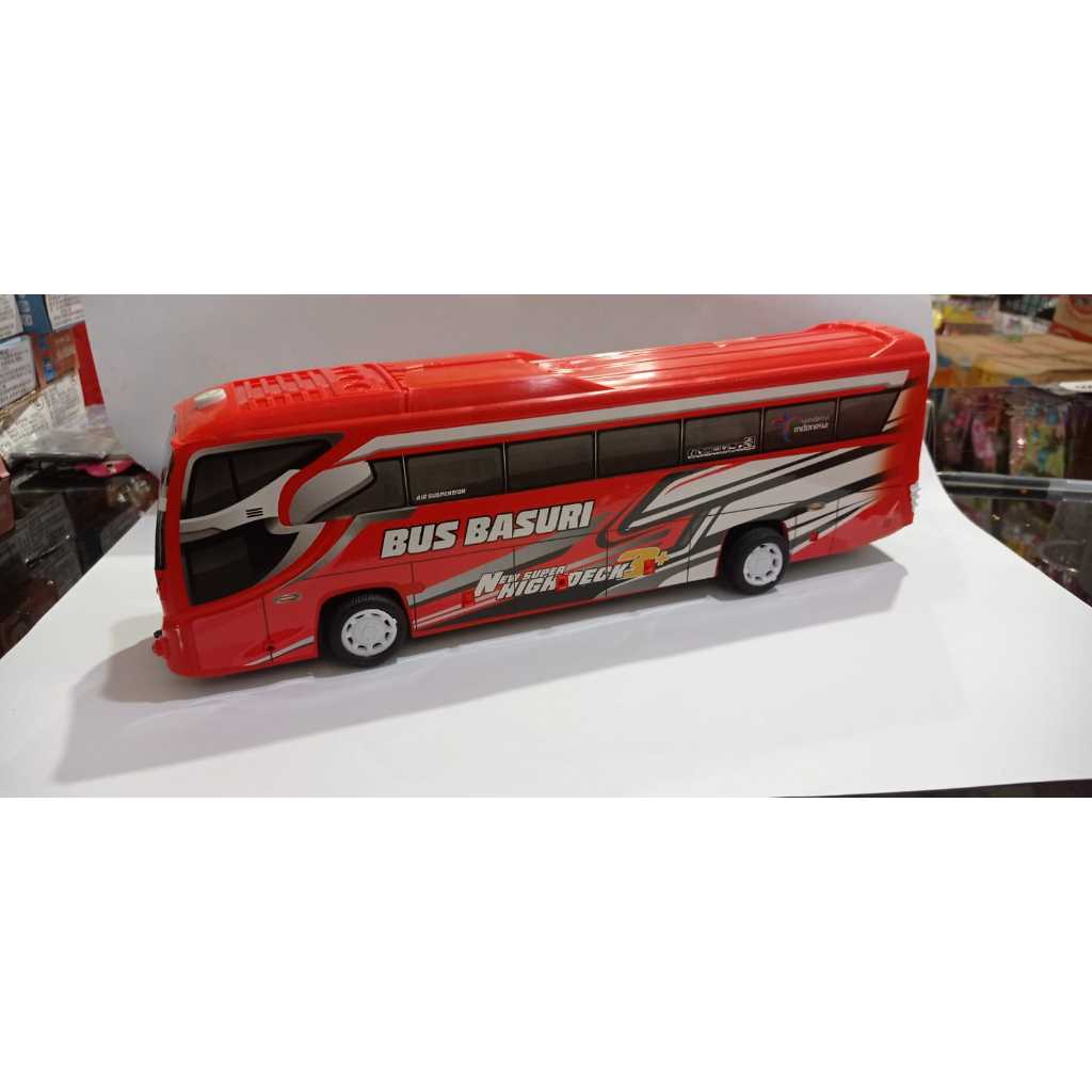 Mainan anak Bus Basuri BP 19/bus viral/bus telolet/dilengkapi suara klakson basuri