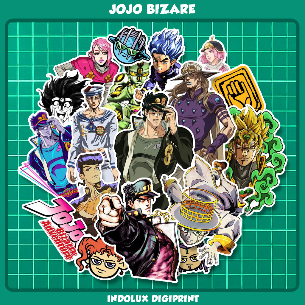 

Sticker JoJo's Bizarre Adventure 32 Pcs Stiker Anime Jotaro Kujo & Dio Brando Anti Air
