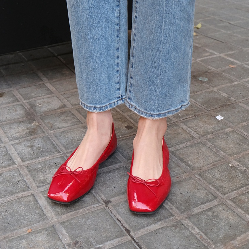 SAPPUN  Radelli Enamel Ribbon Flats (1cm) | SAPPUN