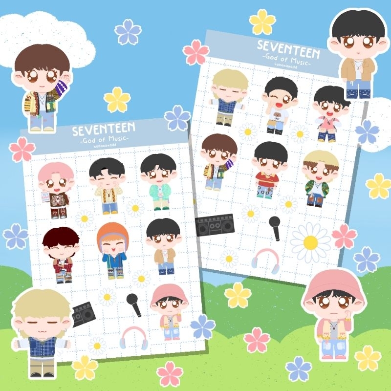

Seventeen Sticker sheet God of Music (GOM)