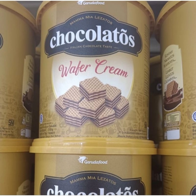 

JATIM CHOCOLATOS WAFER CREAM COKLAT TIN 1 DUS isi 6 TOPLES