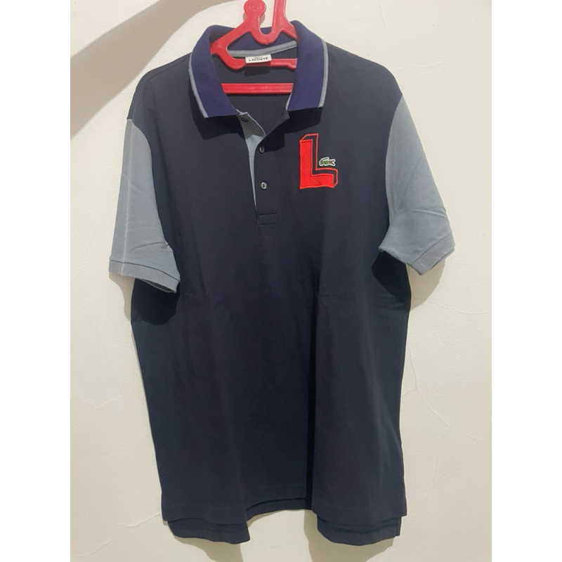 Lacoste polo with letter L red uk XL - used