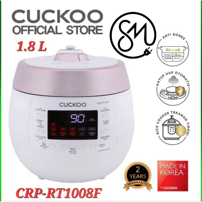 Twin Pressure Rice cooker Korea Cuckoo CRP-RT1008F 1.8 Liter 1008F