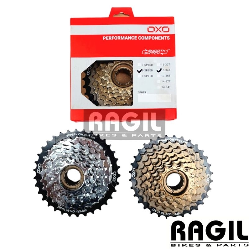 FREEWHEEL 8 SPEED OXO DRAT ULIR SPROKET SPROCKET 13-32T 13-34T 8S SEPEDA MTB SELI LIPAT MTB MEGARANG