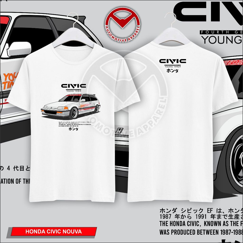 Jual Kaos Honda Civic Nouva Model & Desain Terbaru-KAOS Honda Civic Nouva-100%cotton combed 24s