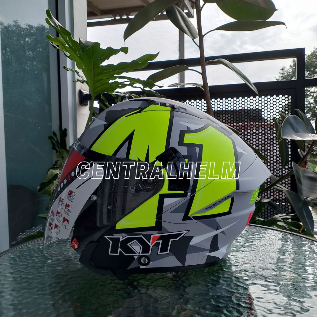 HELM KYT NFJ Espargaro 2019 Matt Grey HELM HALF FACE