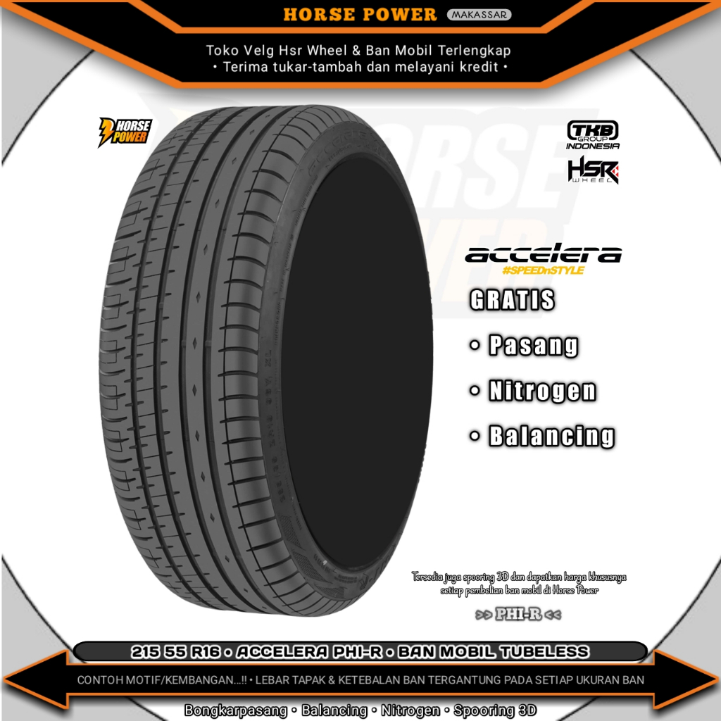 215/55 R16 • Accelera Phi-R • Ban Mobil Tubeless