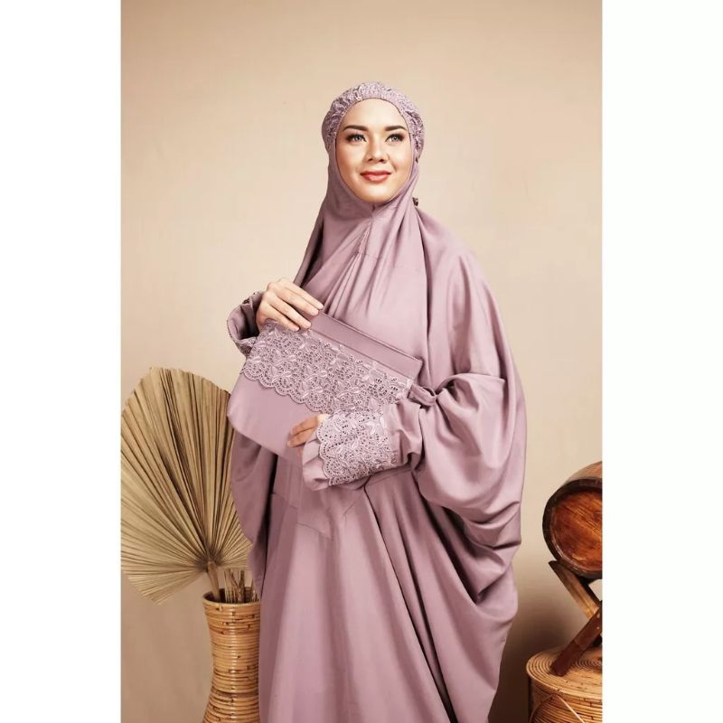 Fatimah-Mukena terusan/Mukena lajuran -Mukena jumbo