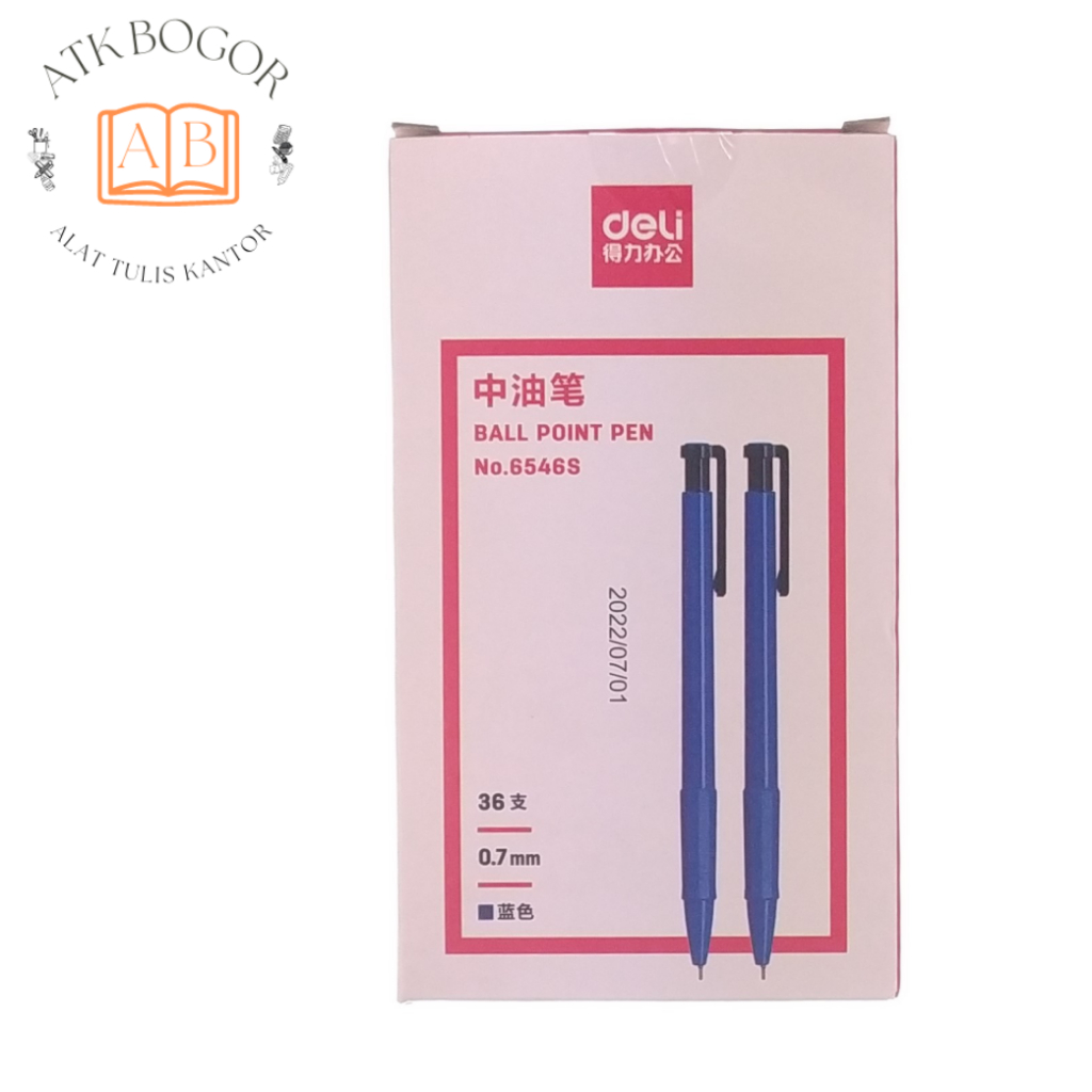 

Deli Pulpen Cetek Halus 6546S Retractable Ballpoint Pen 0.7 - Hitam - 1 Pack / 36 Pcs