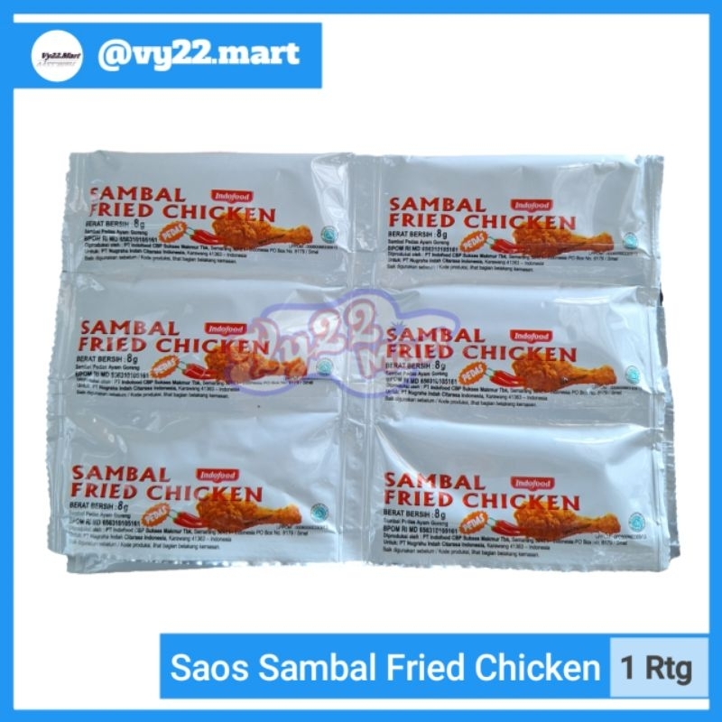 

Saos Sambal Fried Chicken Pedas 1 Renteng isi 24 Pcs