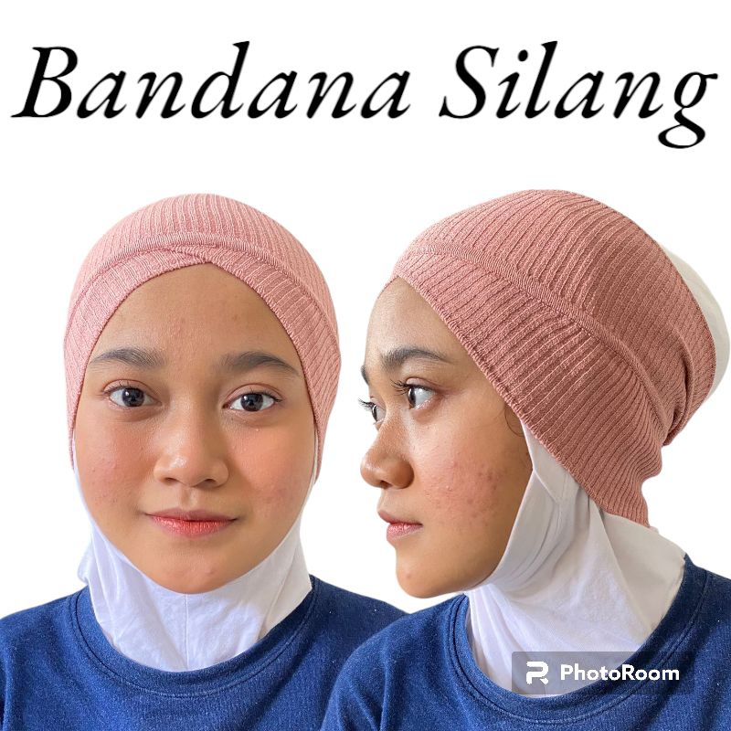 Bando Rajut Silang Ciput Daleman Krudung Wanita Bandana Silang