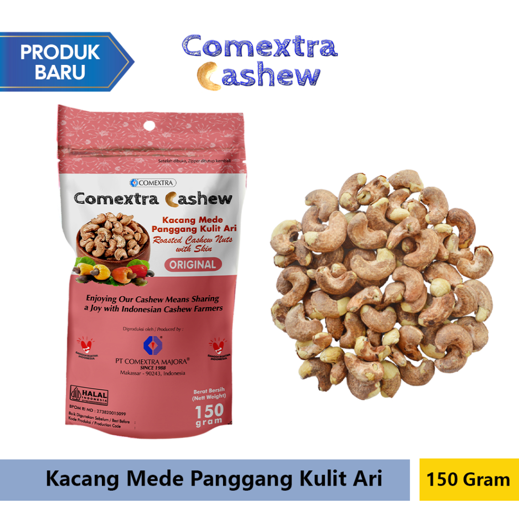 

Kacang Mede Comextra Panggang Kulit Ari / Roasted Cashew Nuts With Skin