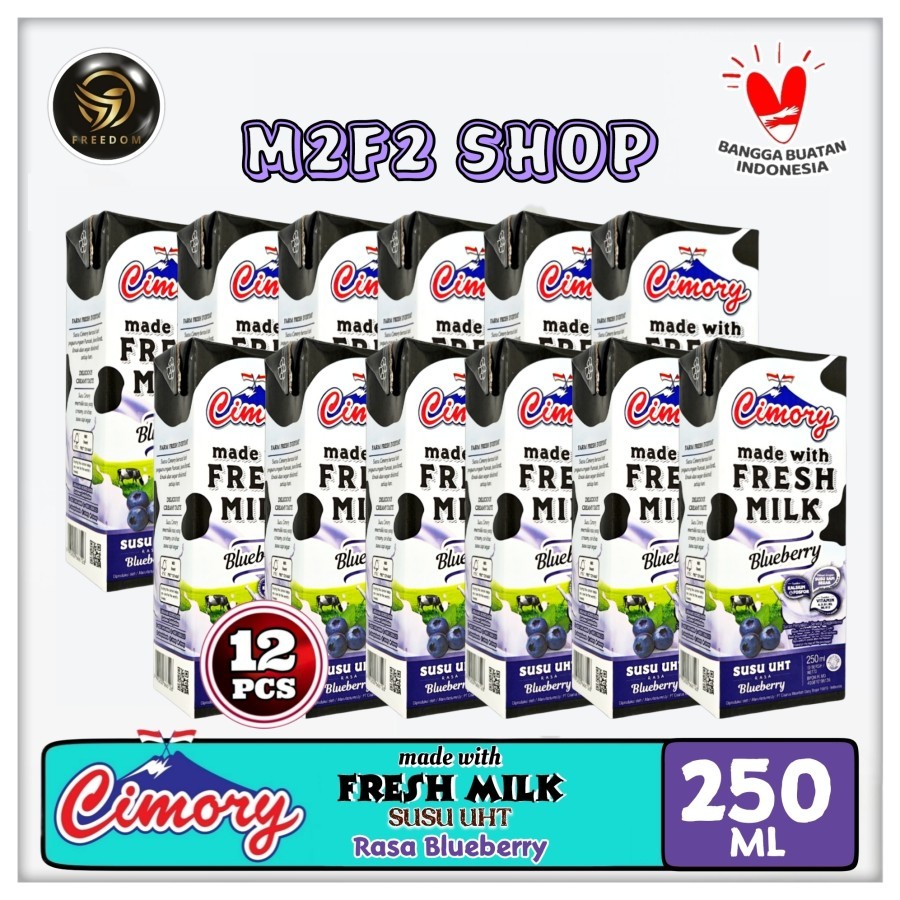 

Susu Cimory Fresh Milk Kotak UHT Bluberi | Blueberry - 250 ml (Kemasan 12 Pcs)