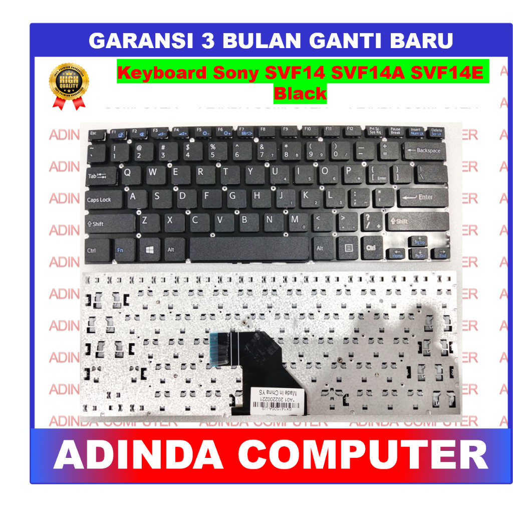Keyboard Sony SVF14 SVF143 SVF142C29 SVF142C1WW SVF142C29M 14E Black