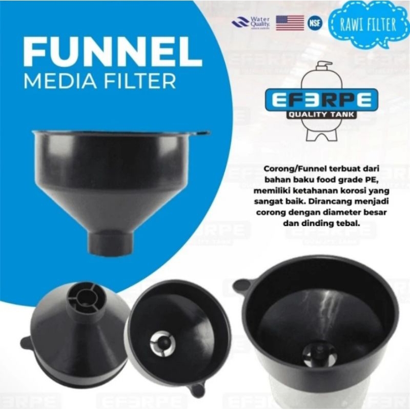 Corong Tabung Filter Air Top Opening 4"