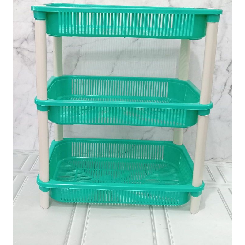 RAK CABE PHY 1063/ RAK SERBAGUNA PLASTIK 3 TINGKAT SEGI