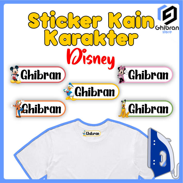 

Stiker Kain Disney Mickey Custom Isi 40 Pcs Anti Air dan Tahan Lama Bisa Menempel Di Kain