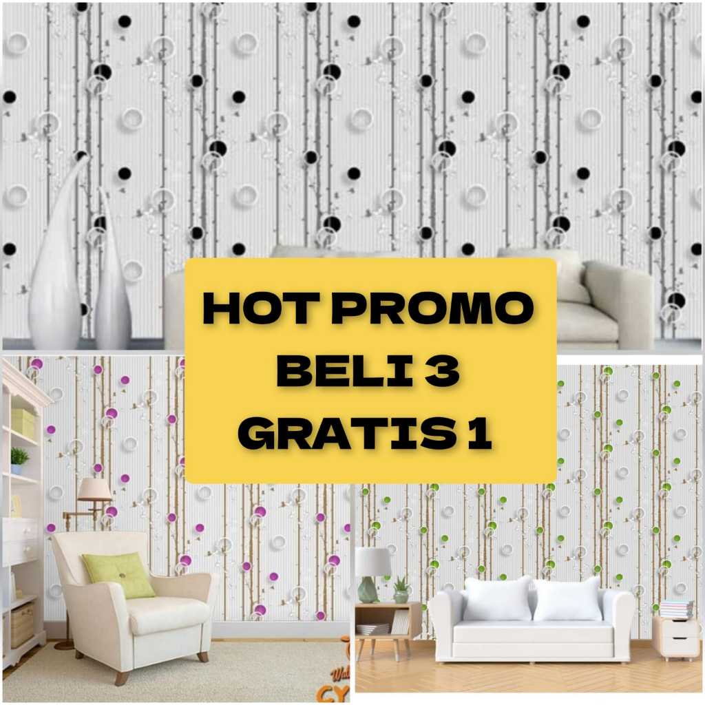 Wallpaper Stiker Dinding Dekorasi Ruang TV Kamar Bahan PVC