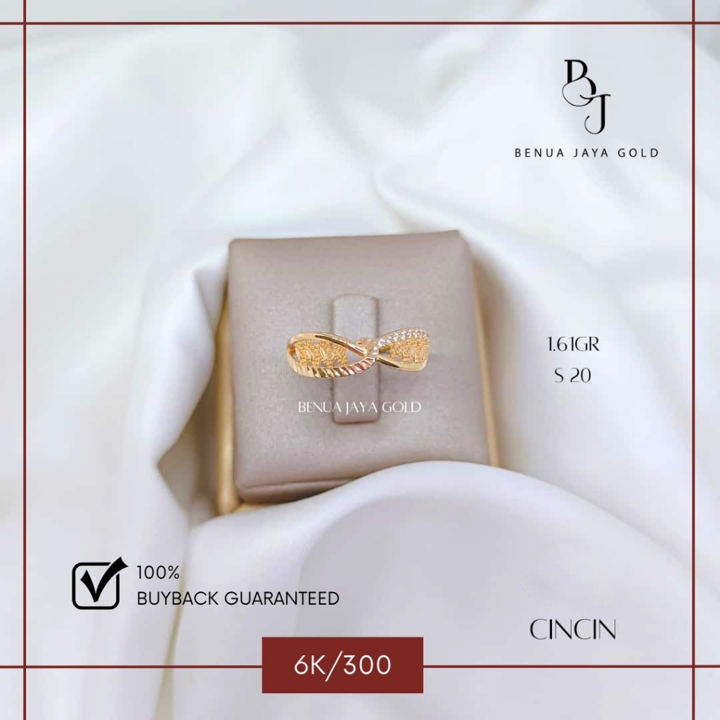 Cincin Fashion Emas 6K/300