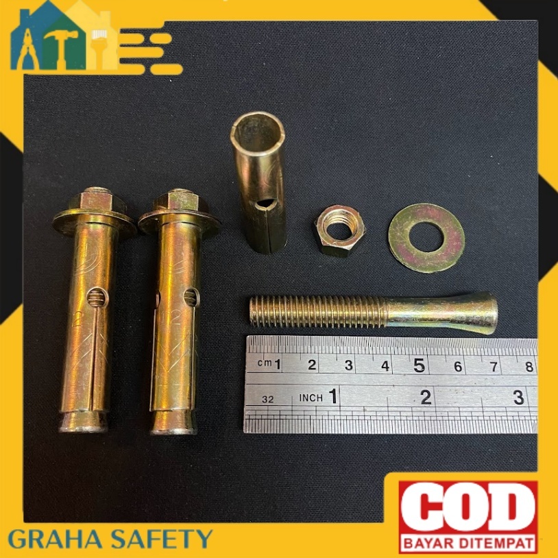 Baut Beton Tembok Dinabol - Dinabolt 8mm x 7cm