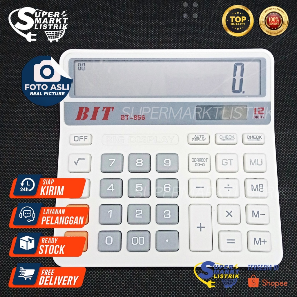 

Kalkulator Elektronik Besar 12 Digit BIT BT856