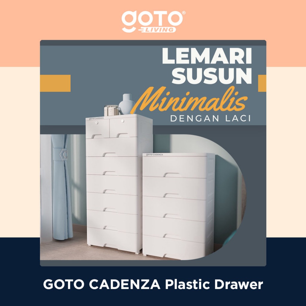 Goto Cadenza Lemari Susun Laci Pakaian Rak Baju Plastik Serbaguna