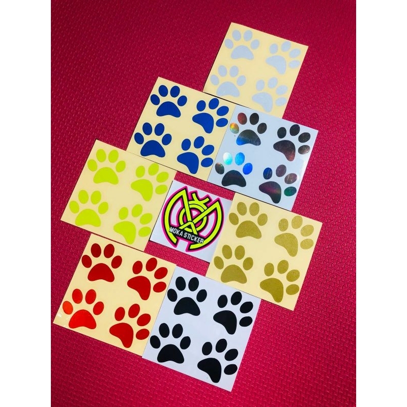 

Sticker Telapak Kaki Anjing Kucing Isi 4 cutting