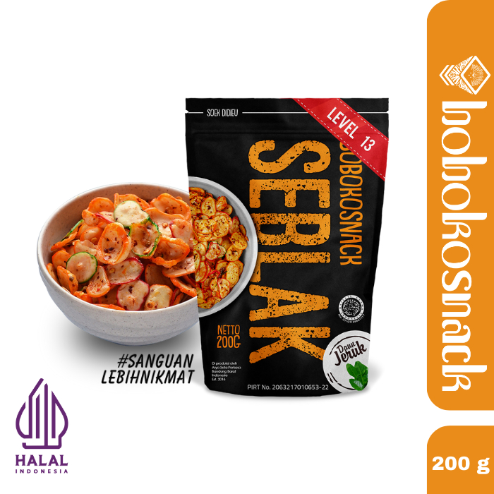 

Bobokosnack Seblak Kering Daun Jeruk Pedas Level 13 dan 20