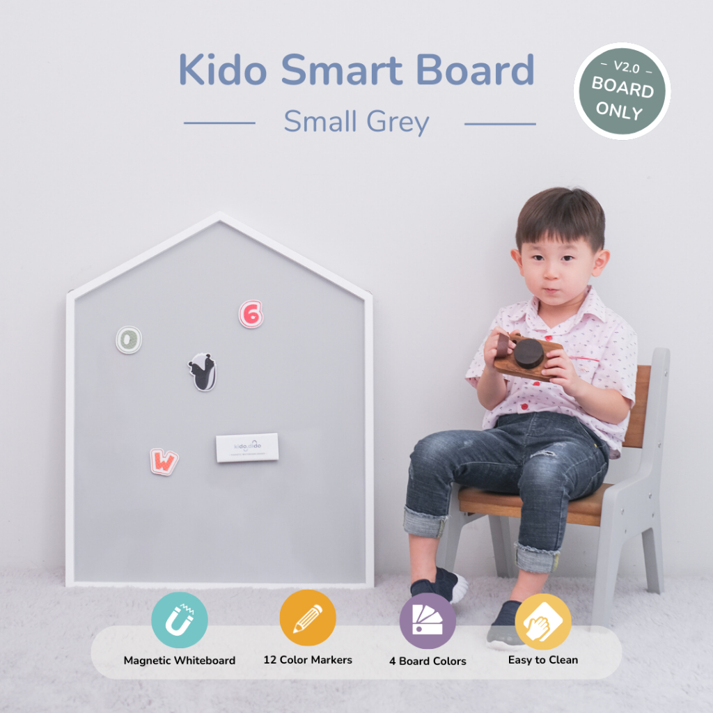 

[SMALL] GREY - Magnetic Kido Smart Board by Kido Dido