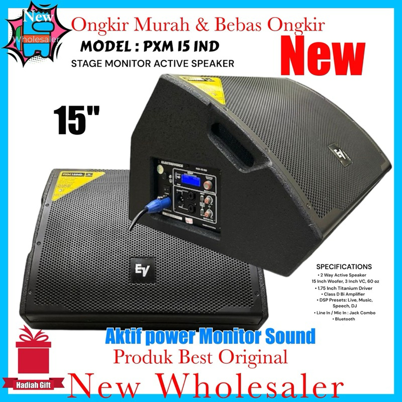 speaker Monitor Aktif Power Ev Electro voice PXM 15 IND New 15inch original