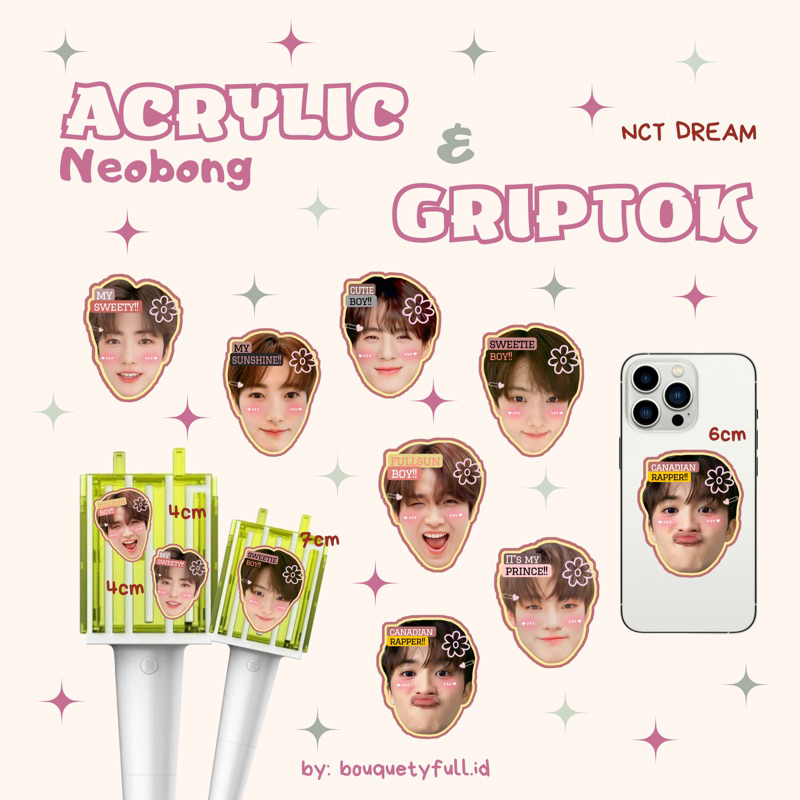 ACRYLIC CHARM NEOBONG/LIGHTSTICK/GRIPTOK/POPSOCKET NCT DREAM