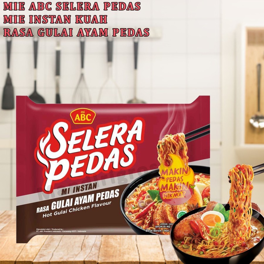 

Mi Instan Kuah * Mie Abc Selera Pedas * Mi Rasa Gulai Ayam Pedas