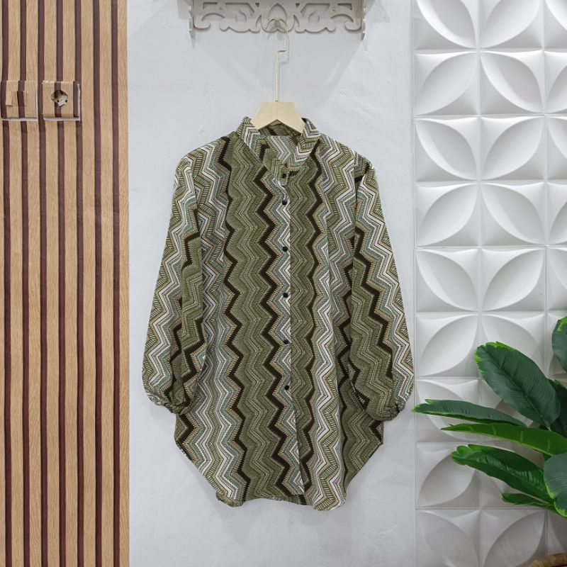 Tunik Wolfis Tunik Abstrak Tunik Wanita Tunik Jumbo Tunik Oversize Tunik Kemeja