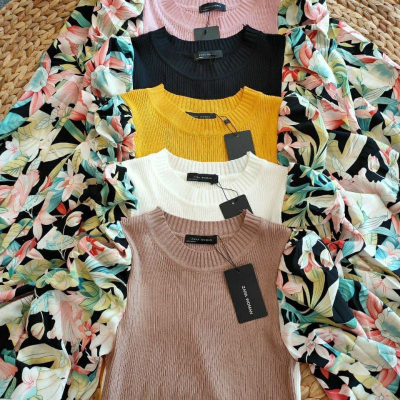 Atasan Rajut Lengan Balon