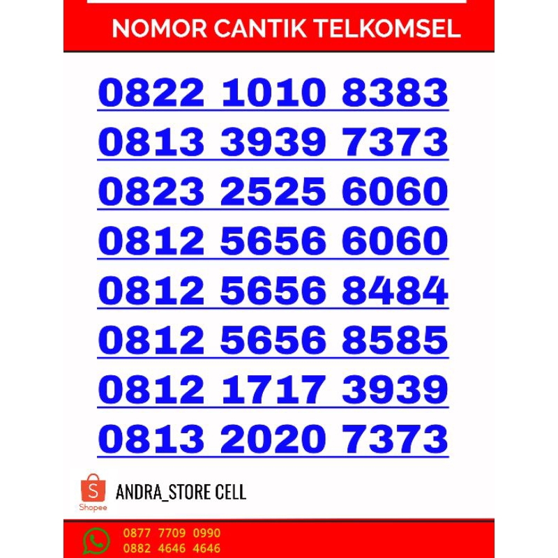 NOMOR CANTIK TELKOMSEL RAPI ABAB CDCD