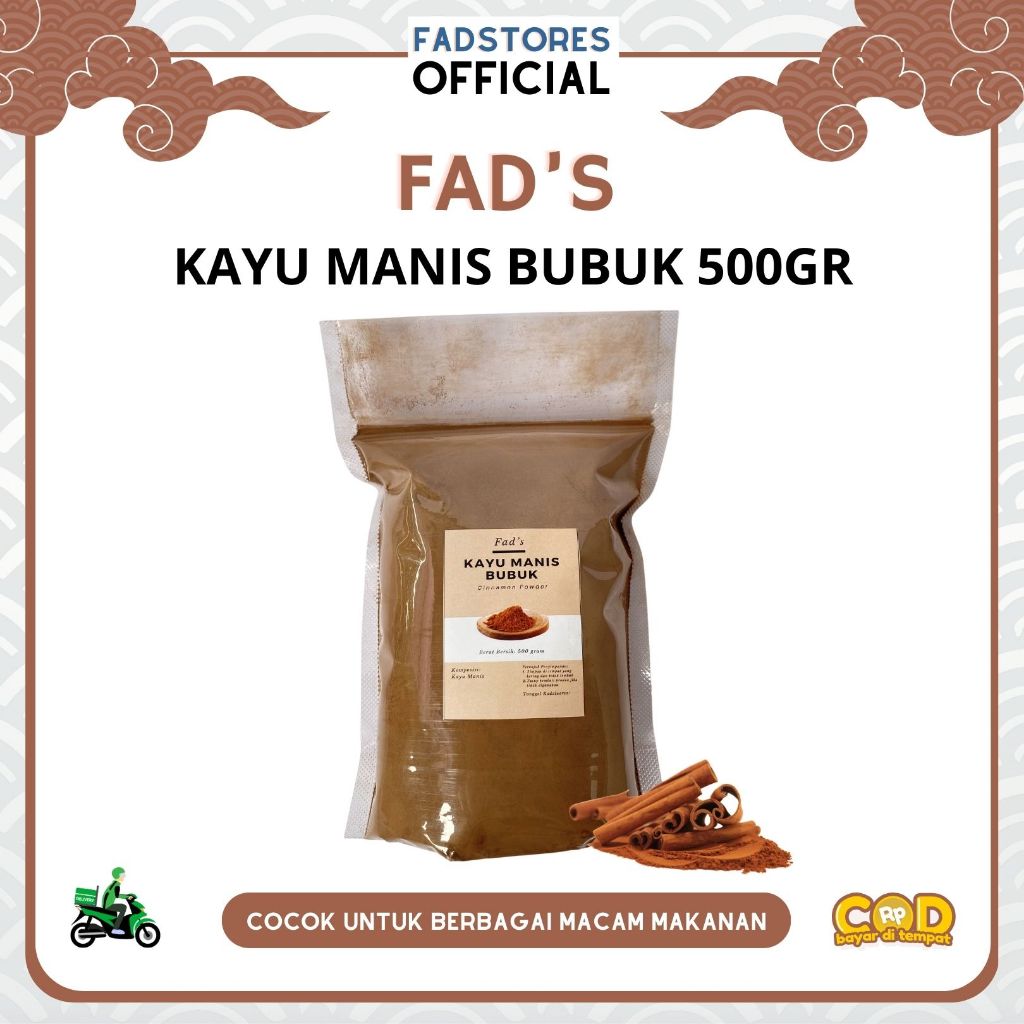 

Kayu Manis Bubuk 500gr - Cinnamon Powder 500gr - Fad's Rempah Bubuk - Rempah JSR