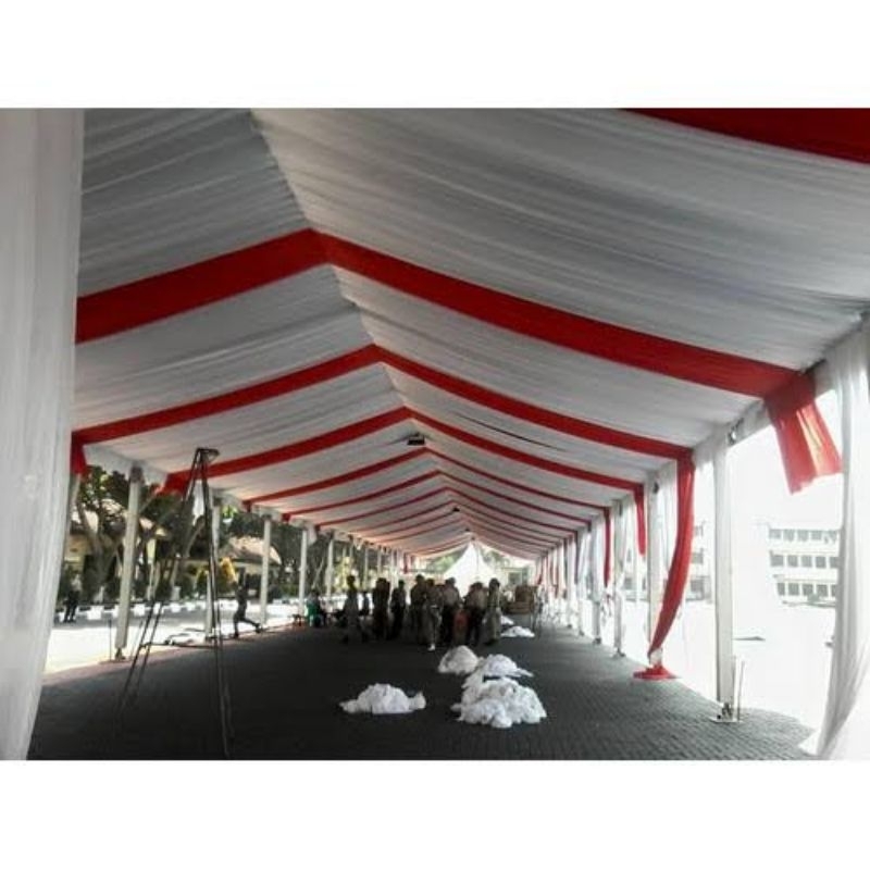 Plafon tenda datar rimpel 6x8