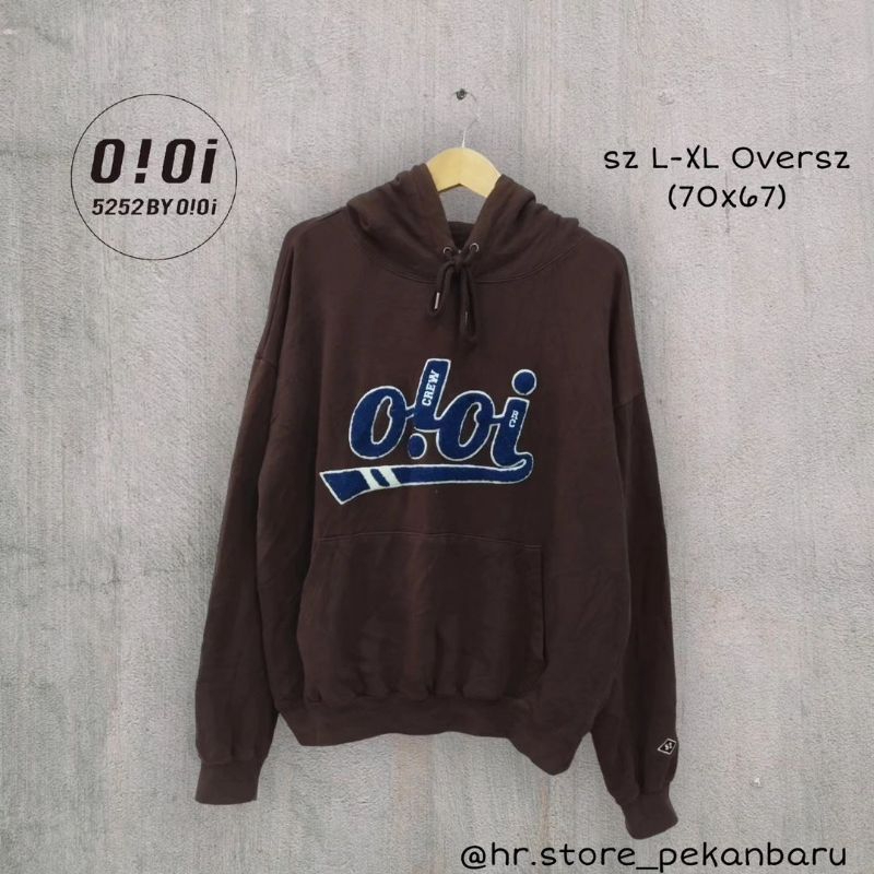 hoodie oioi coklat second brand