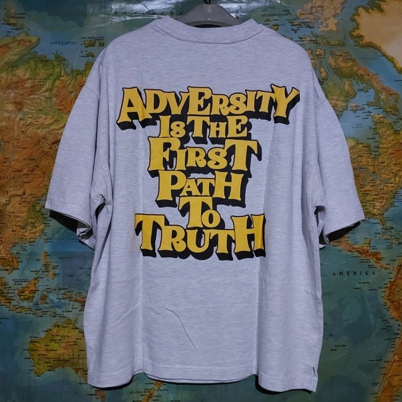 kaos t-shirt WEGO Bless You oversized heavy weight graffiti big silhouette off white misty original