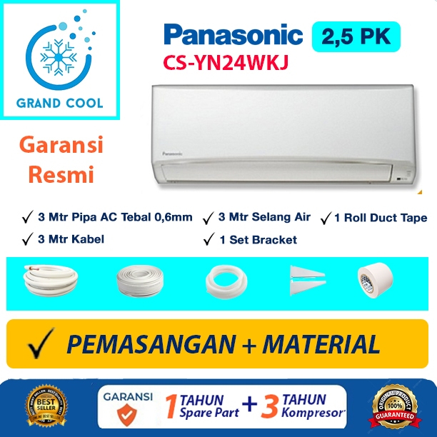 AC Panasonic CS-YN24WKJ AC Split 2.5 PK Standard Putih