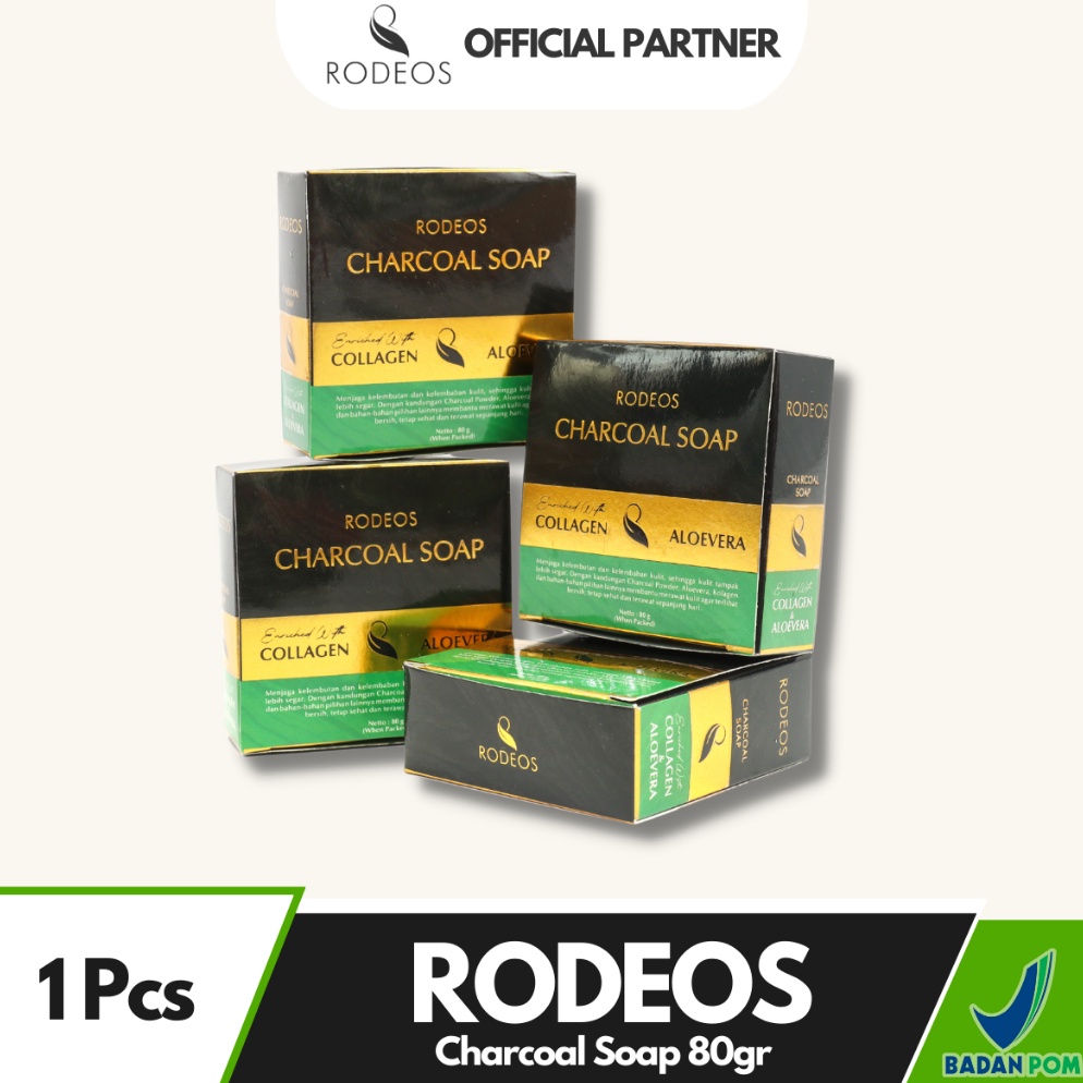 Sabun Muka Pria Rodeos Charcoal Soap Sabun Pembersih Wajah Pria Penghilang Bekas Jerawat Komedo Flek