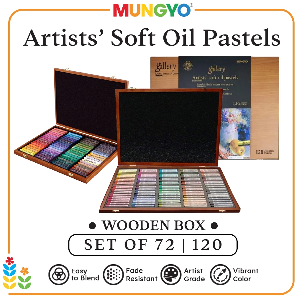 

Mungyo Gallery Artists Soft Oil Pastel Wooden Box Crayon Krayon Minyak