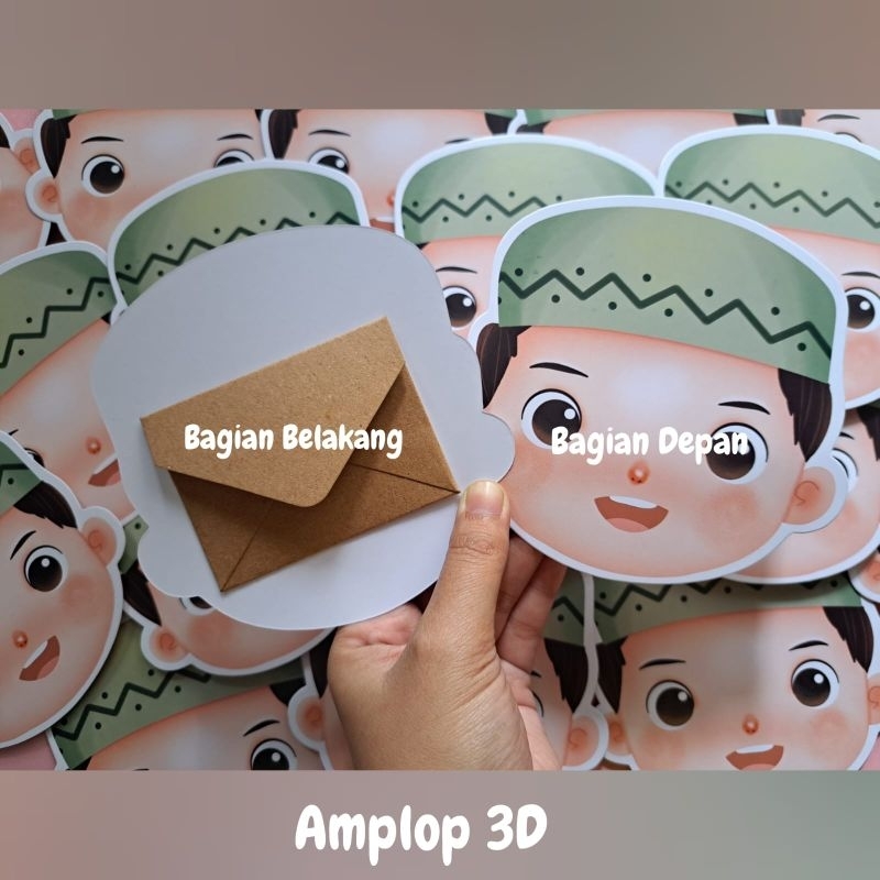 

amplop unik karakter lucu 3D amplop lebaran amplop viral isi 10 pcs