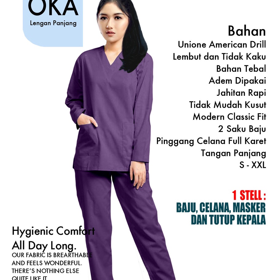 New Oka Lengan Panjang Baju Ok Trust Wear baju perawat