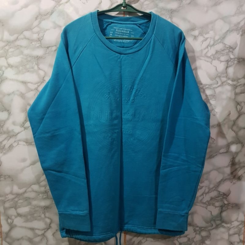 PULL&BEAR CREWNECK SWEATER TOSCA (M) Original 100% Pull n Bear, PullnBear Preloved PL